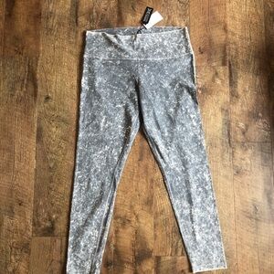 Kangol Women’s Stretchy Legging Straight Leg Ankle Gray White XL